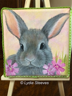 Critter Squares - Bunny in the Phlox Acrylic e-Packet and video